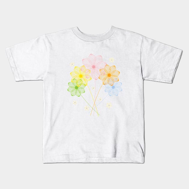 Blooming Flowers Kids T-Shirt by QueenieLamb